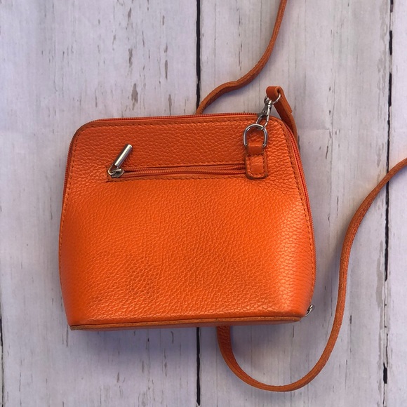 Vera Pelle - orange crossover bag - Picture 2 of 3